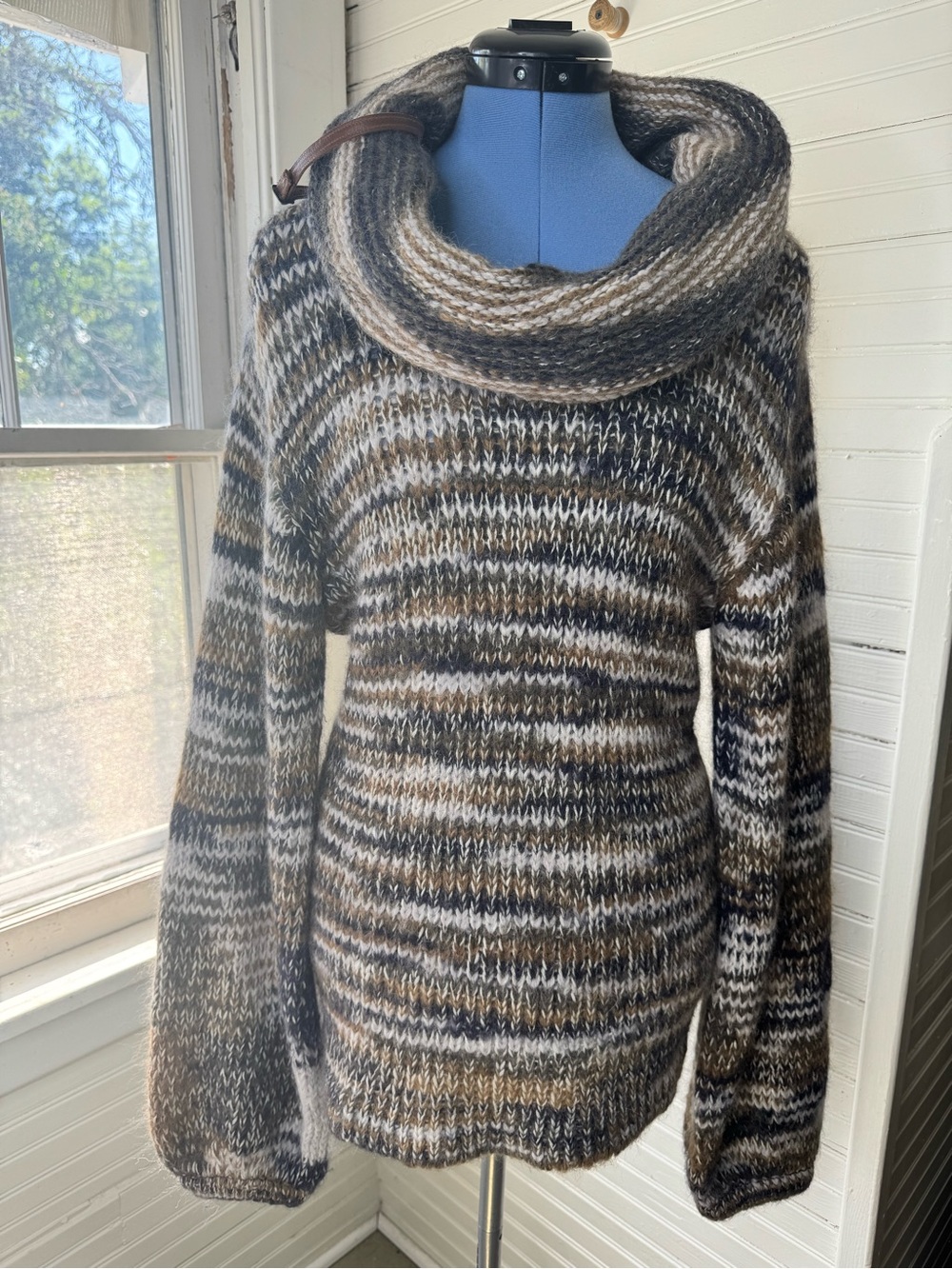 Society for Rational Dress Alpaca Blend Cowl Neck Sweater – Size M